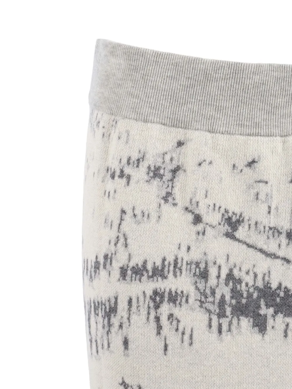 Ballantyne Abstract-print Skirt In Gray