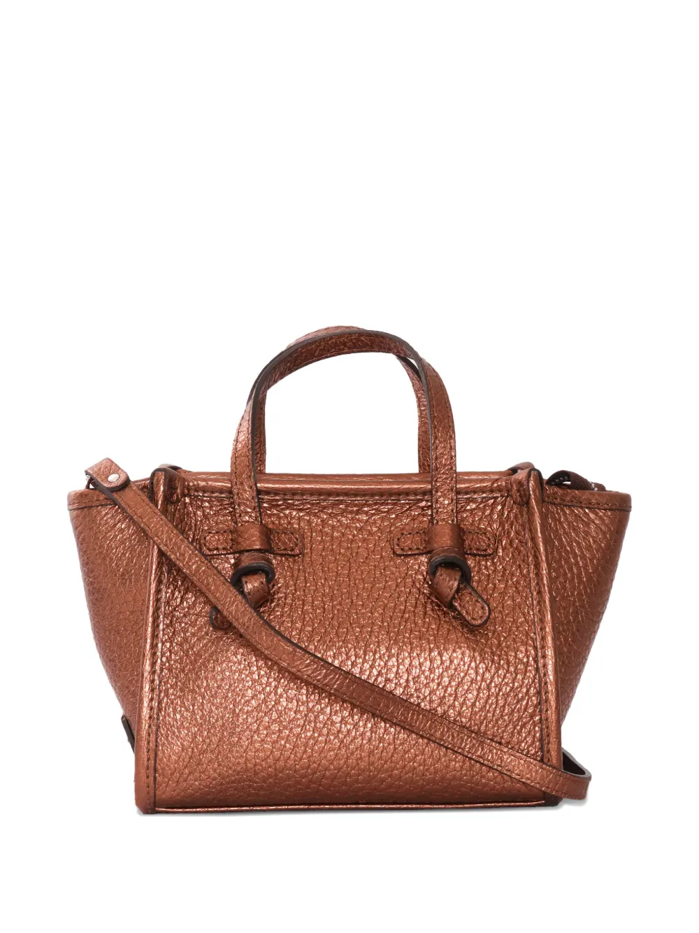 GIANNI CHIARINI Miss Marcella ノットディテール ハンドバッグ - ブラウン GIANNI CHIARINI Miss Marcella ノットディテール ハンドバッグ - ブラウン