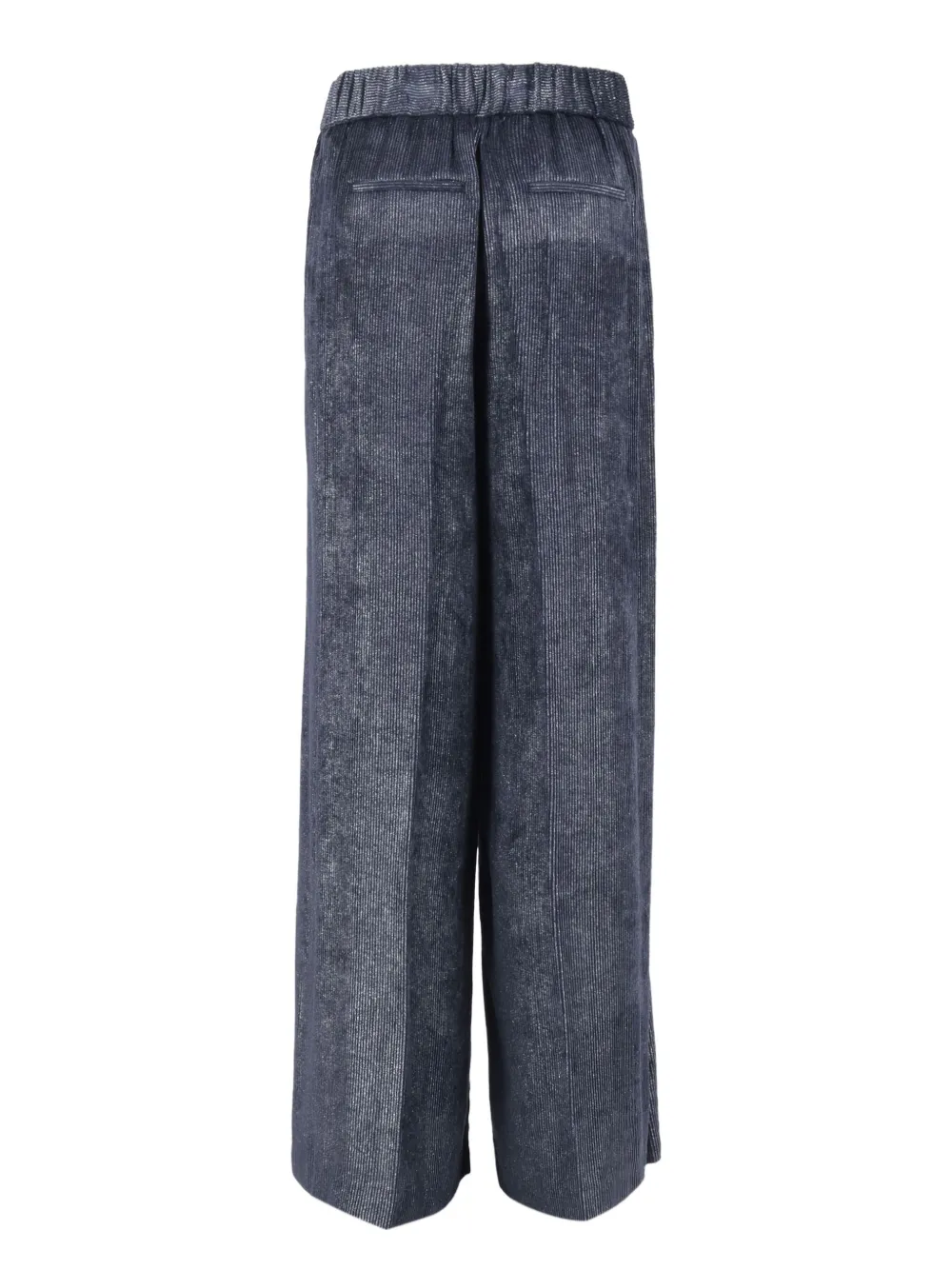 Peserico Ribfluwelen broek met elastische taille - Blauw