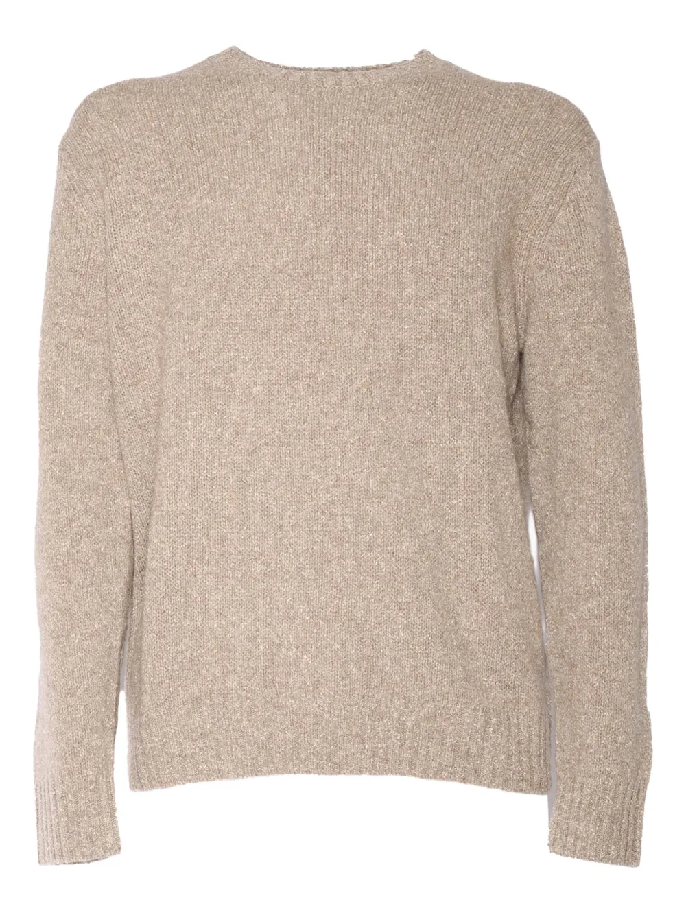 Ballantyne Classic Round Neck Wool-silk Blend Pullover In Neutral
