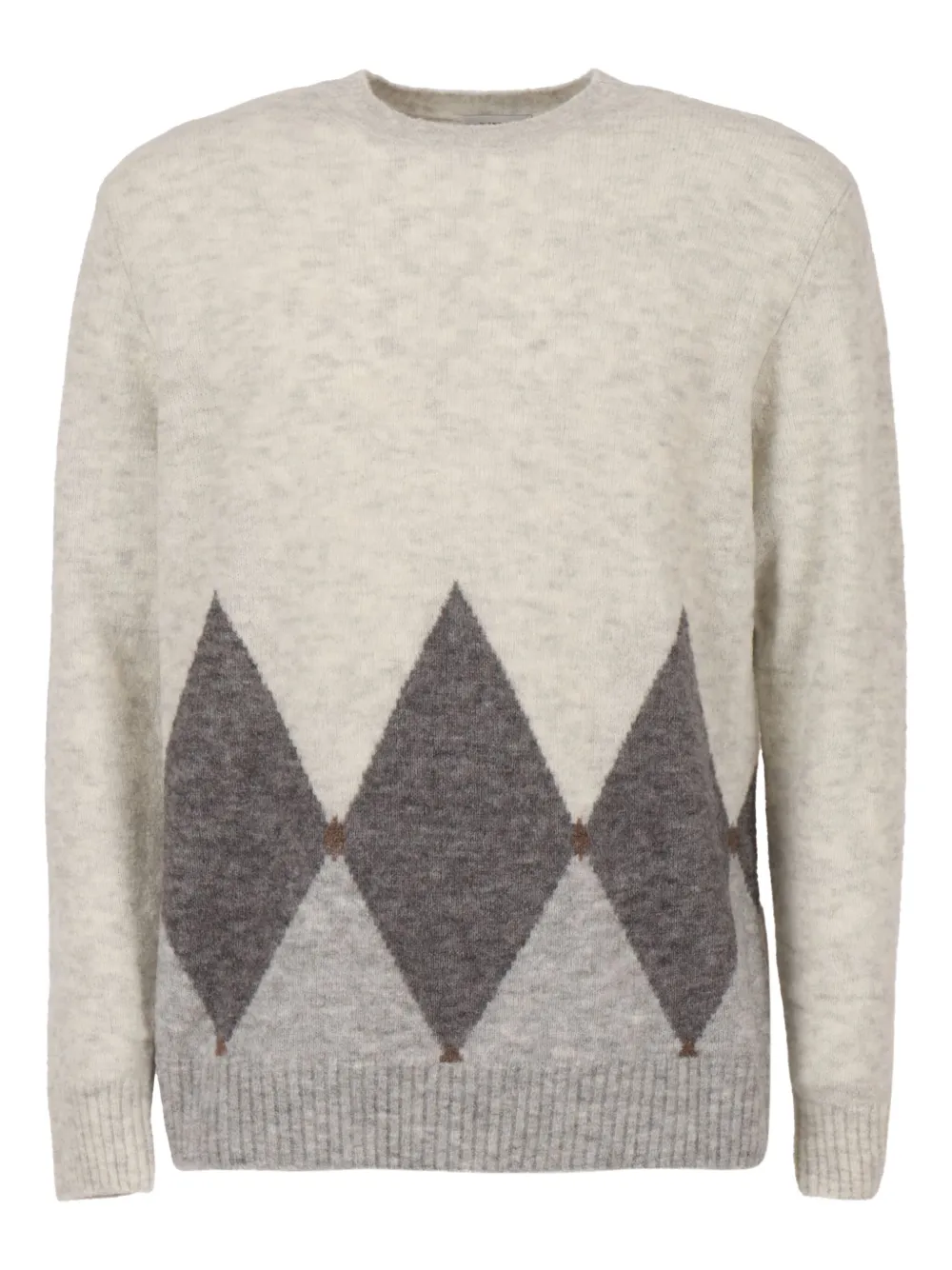Ballantyne diamond-pattern crew-neck sweater | Neutrals | Image 1