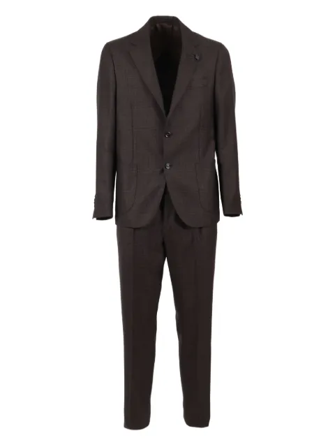 Lardini checked single-breasted suit