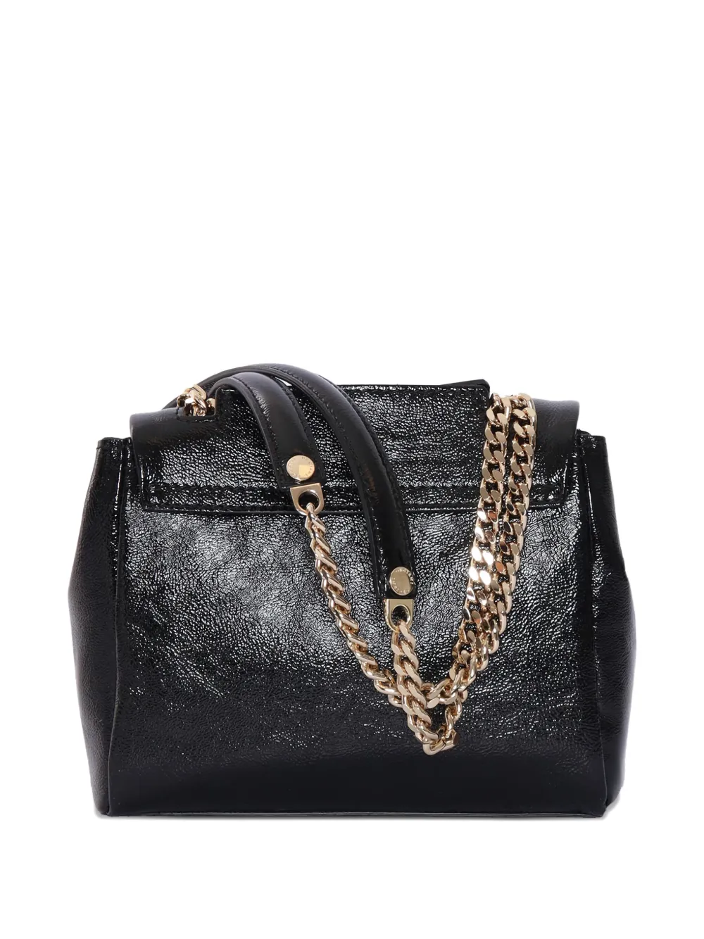 Orciani Chain Handle Shoulder Bag In Black