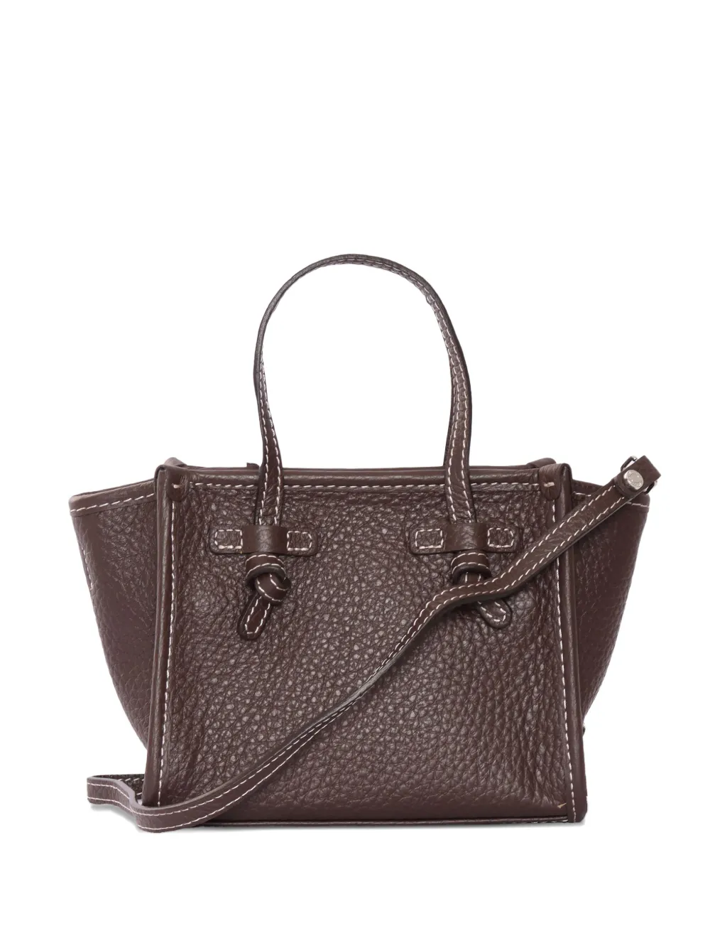 Gianni Chiarini Missi Marcella Knot-detail Leather Tote Bag In Brown