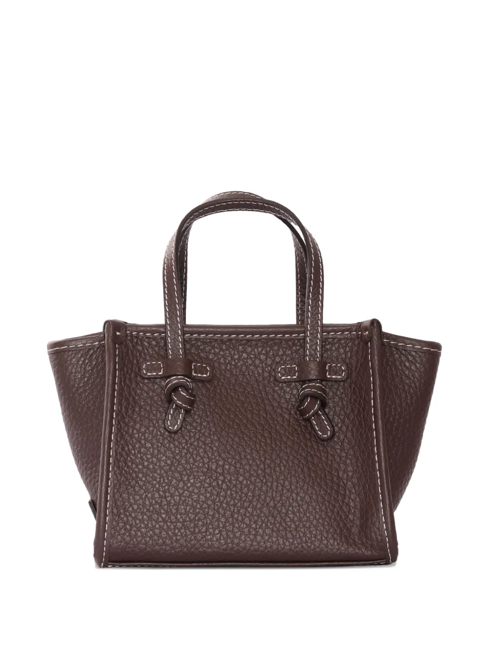 Gianni Chiarini Missi Marcella Knot-detail Leather Tote Bag In Brown