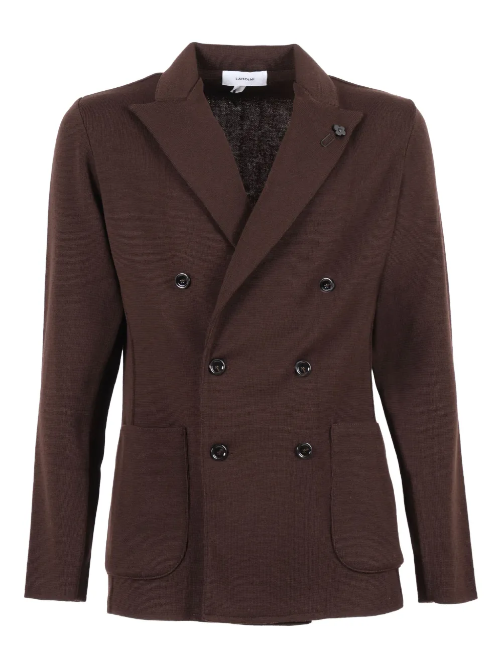 Lardini double-breasted wool jacket | Brown | Image 1