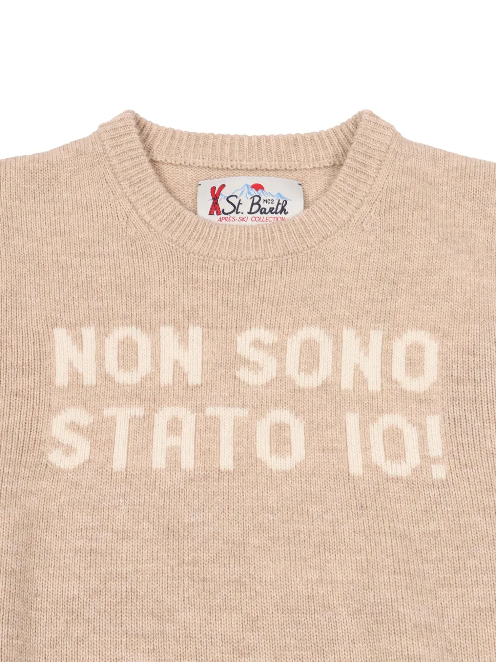 MC2 Saint Barth Kids Trui met ronde hals Beige