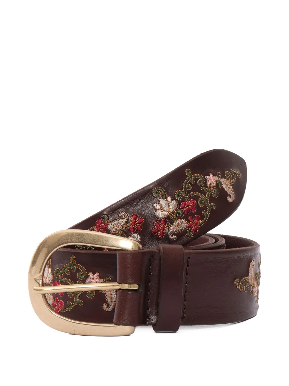 Orciani embroidered belt - Bruin