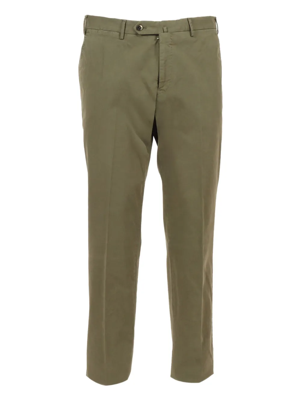Pt Torino Button-fastening Trousers In Green