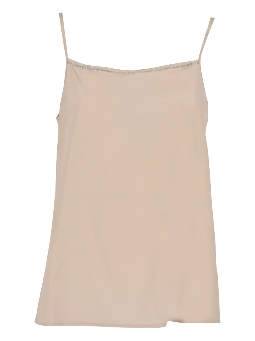 Peserico Narrow Shoulder Strap Halter-neck Style Top In Neutral
