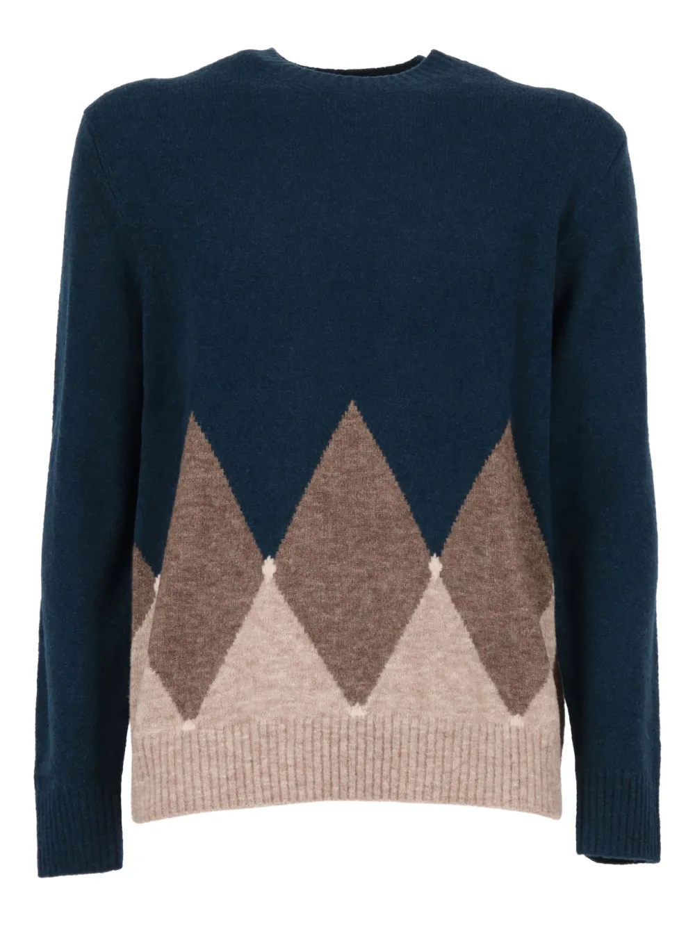Ballantyne Diamond-pattern Crew-neck Sweater In Multi