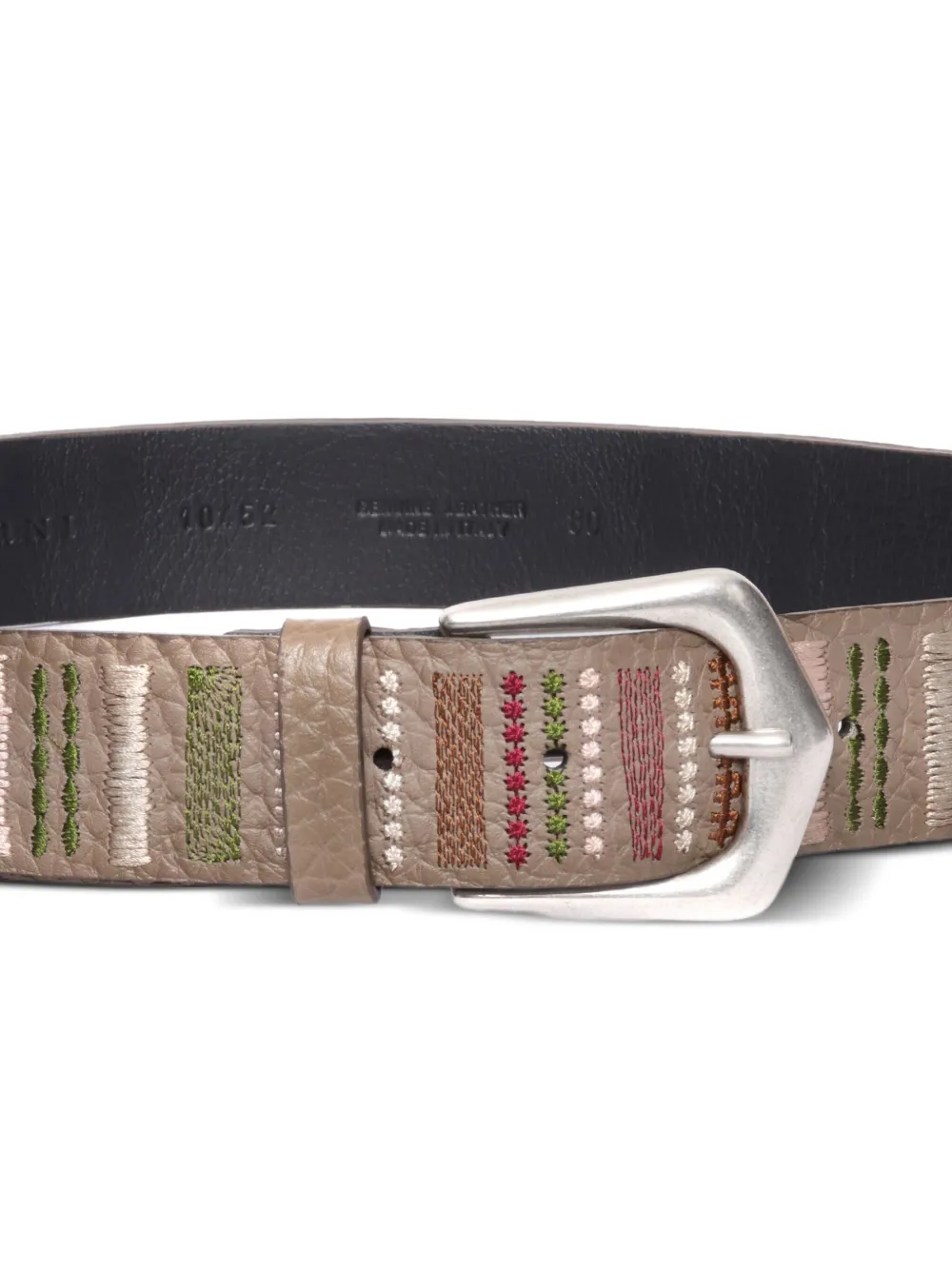 Orciani Riem met borduurwerk Grijs