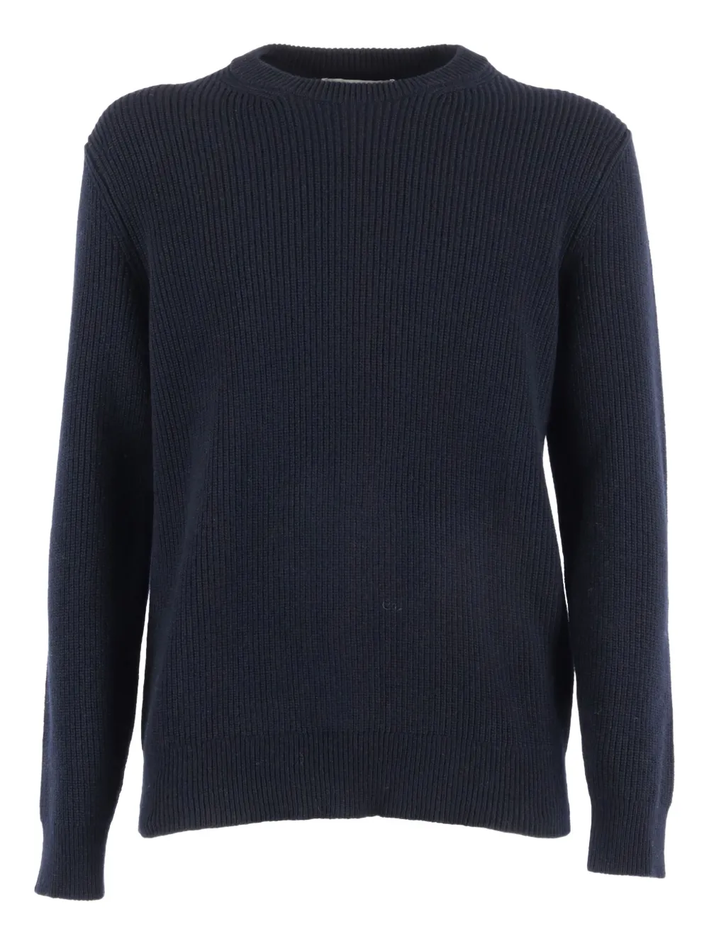 Ballantyne Round-neck Ribbed Sweater In Blue