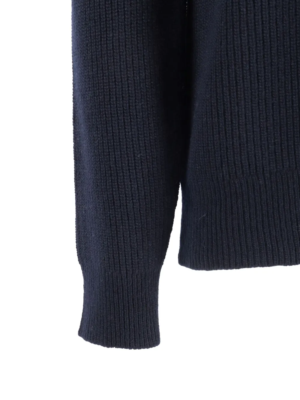 Ballantyne Round-neck Ribbed Sweater In Blue