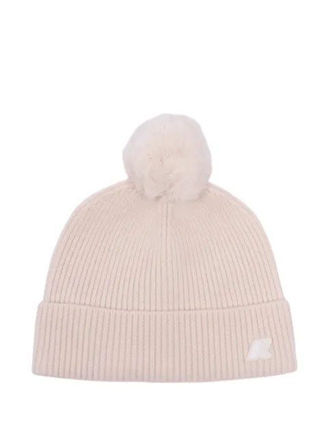 K-Way pom-pom ribbed beanie