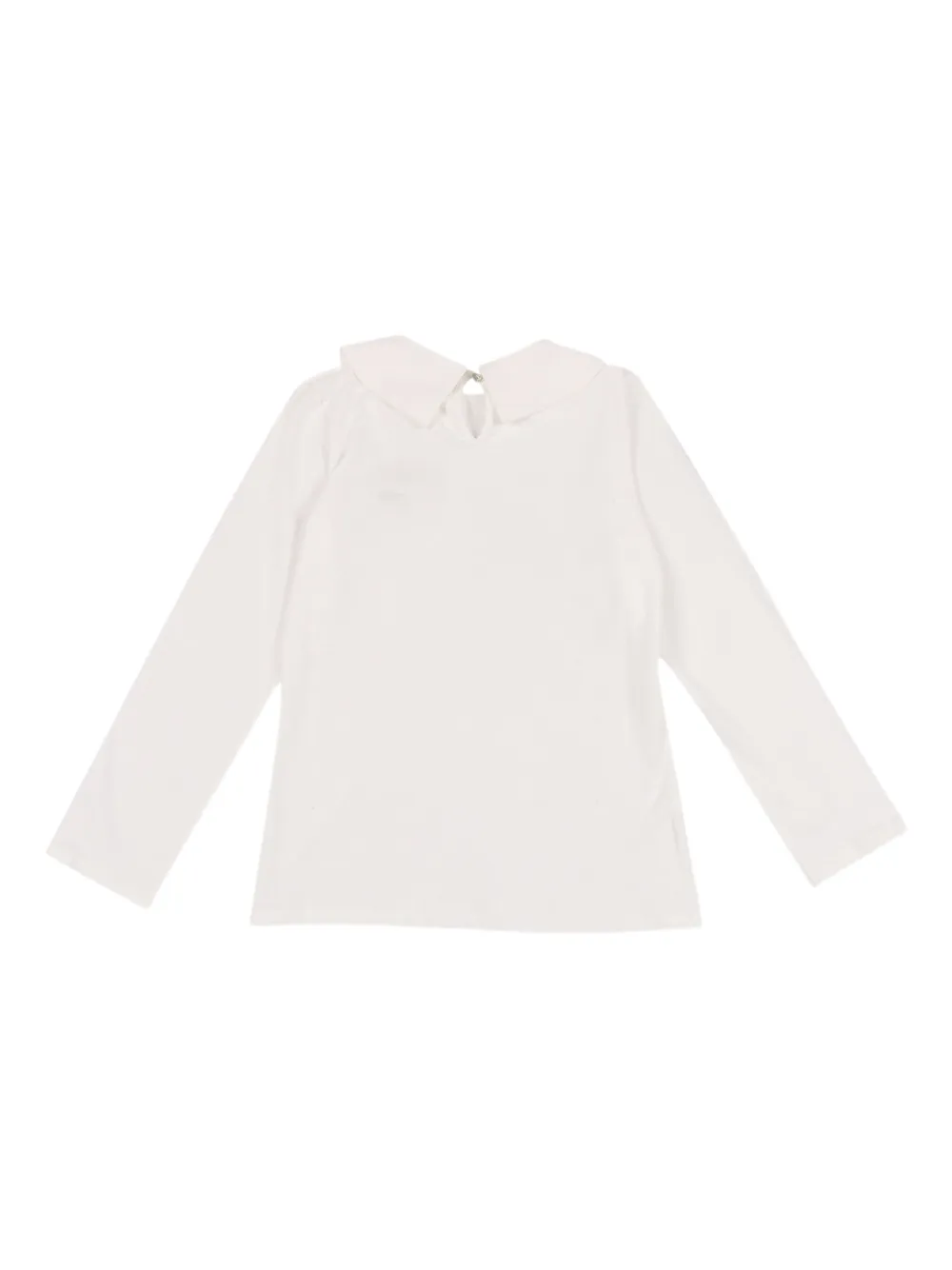 Magil Collared Long-sleeve Blouse In White