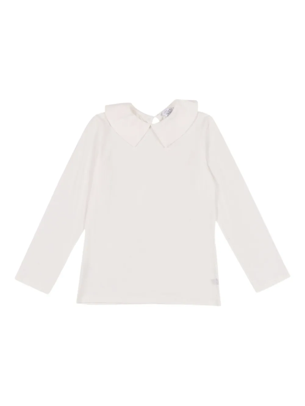 Magil Collared Long-sleeve Blouse In White