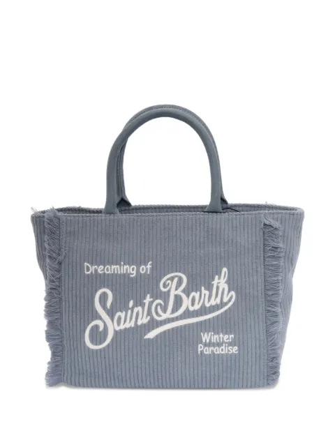 MC2 Saint Barth Kids sac cabas Colette en velours côtelé à franges