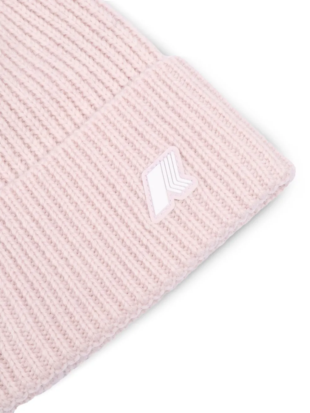 K-Way Geribbelde muts met pompon Beige