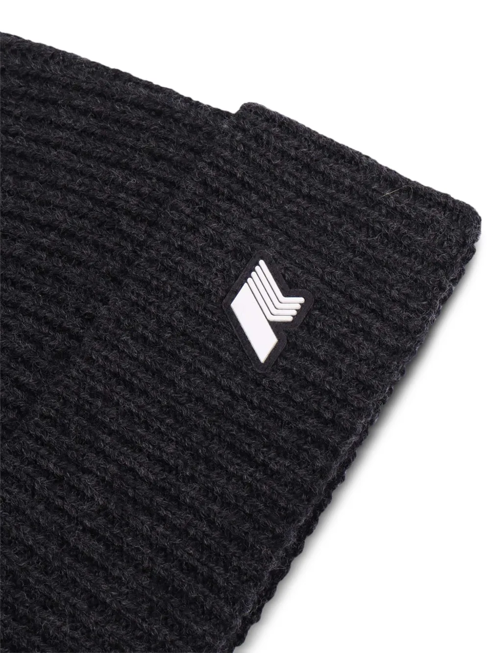 K-way Ribbed Beanie In Black