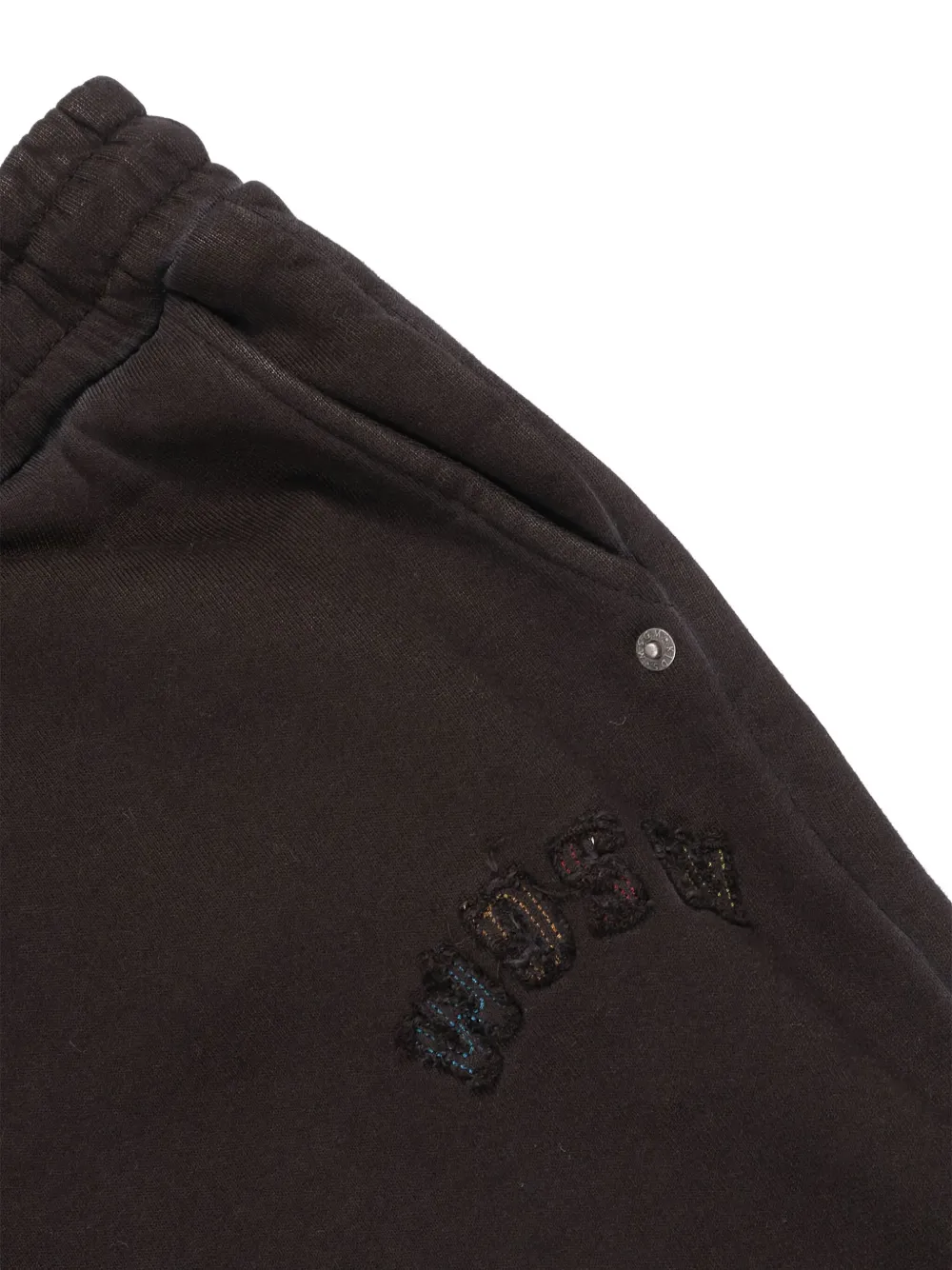 Msgm Logo-embroidered Track Pants In Brown