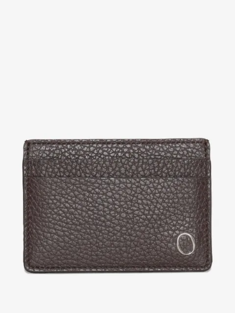 Orciani hammered-leather logo cardholder