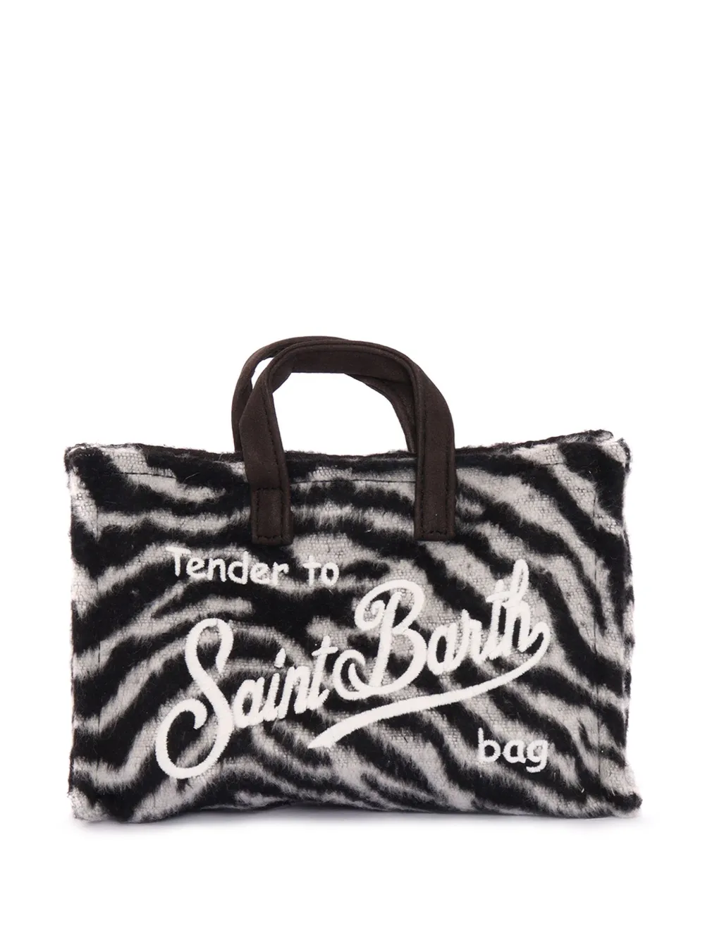 MC2 Saint Barth mini Phone zebra-felt tote bag | Mini Bags | Image 2