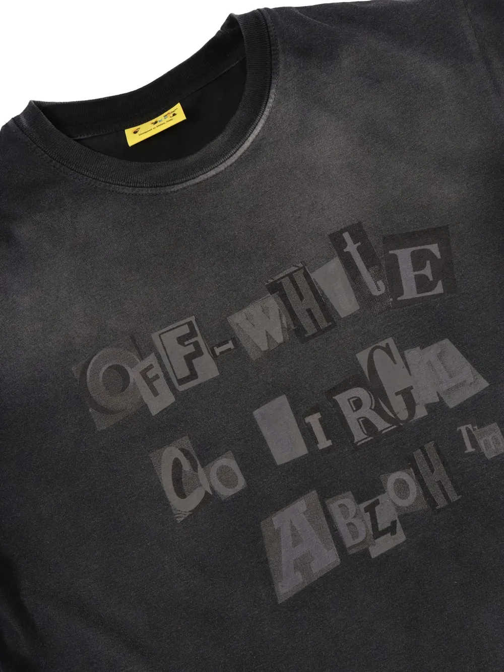 Off-White Kids T-shirt met print Zwart
