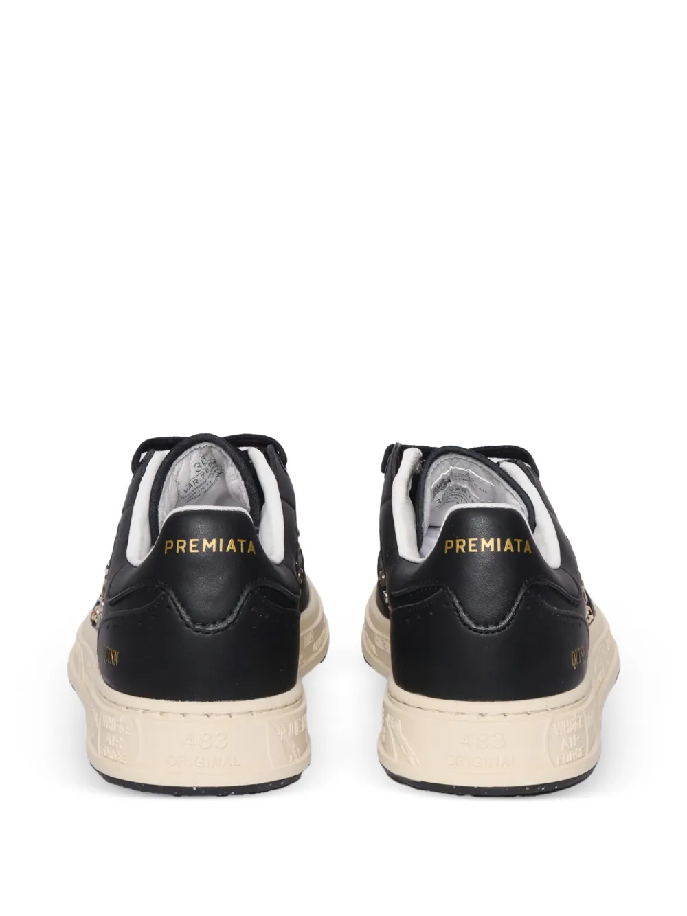 Premiata Quinn-D sneakers met verfraaid detail Zwart