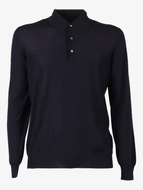 Fedeli long-sleeve polo shirt