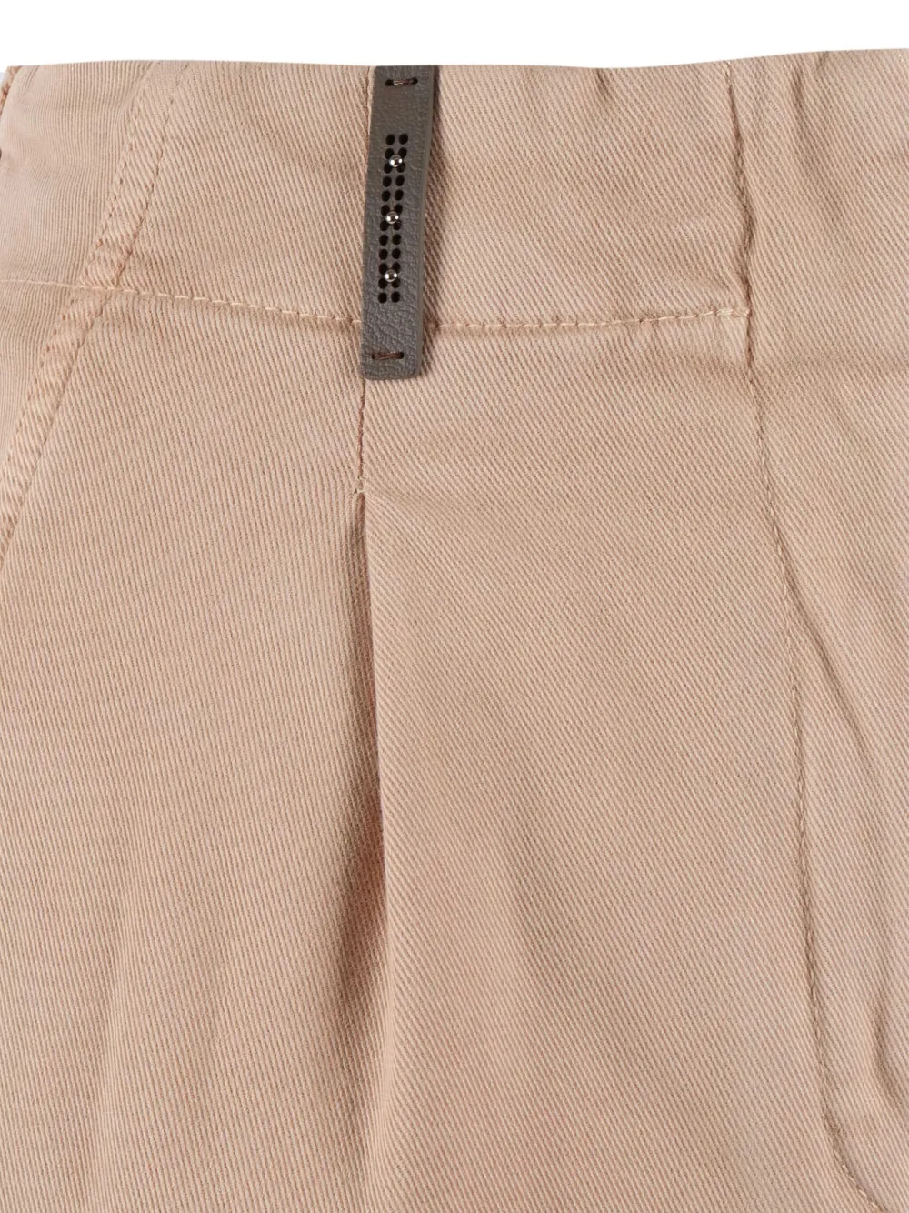 Peserico Cuffed Trousers With Front Pleats In Neutral