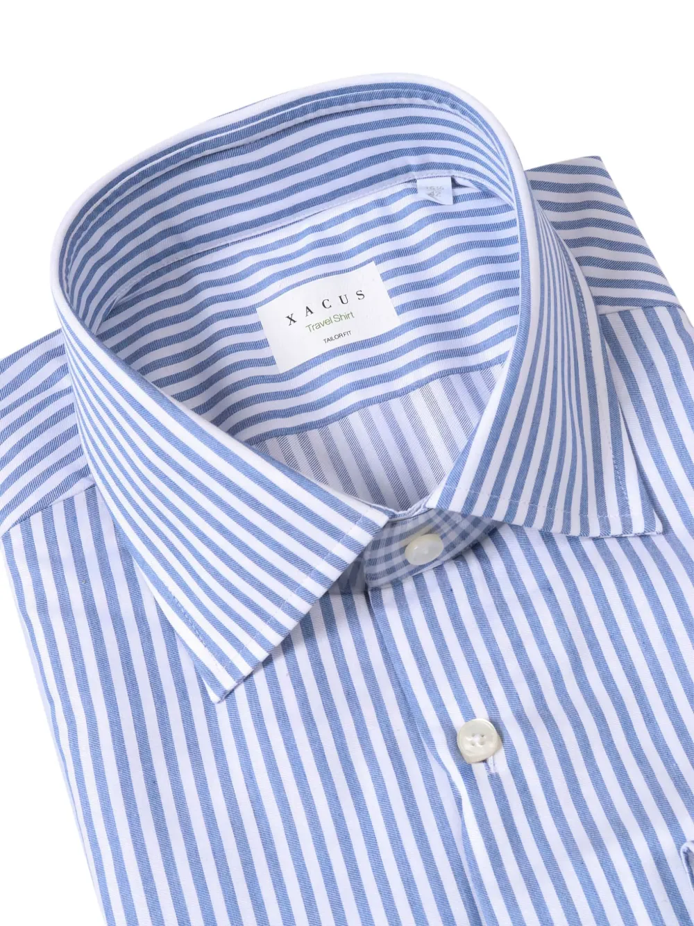 Xacus Gestreept katoenen overhemd Blauw