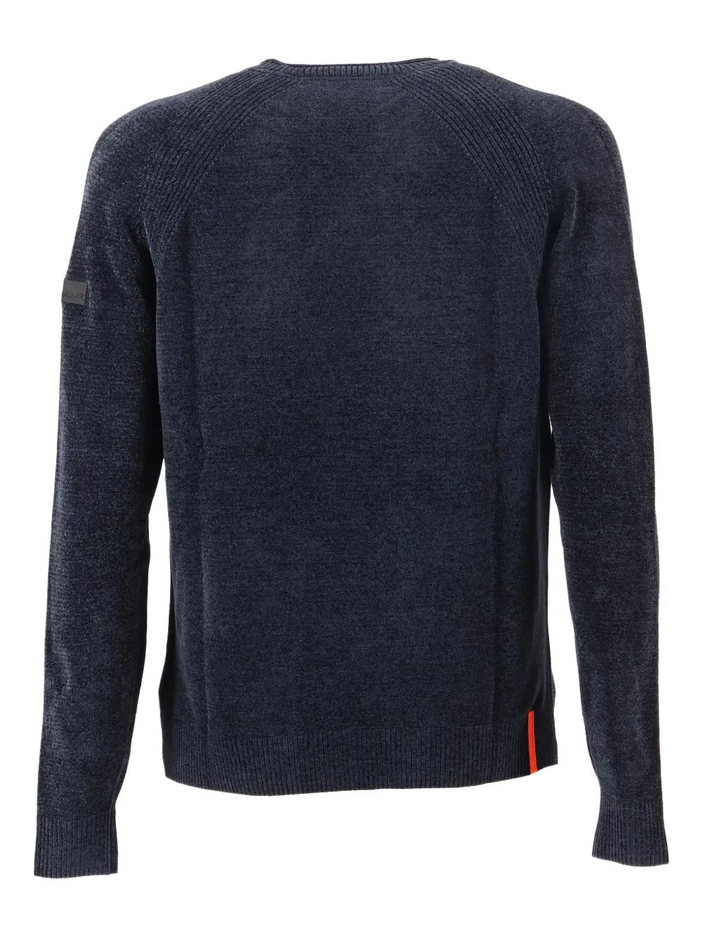Rrd Blue Velvet Round Knit With Ribbed Detailing In Blue