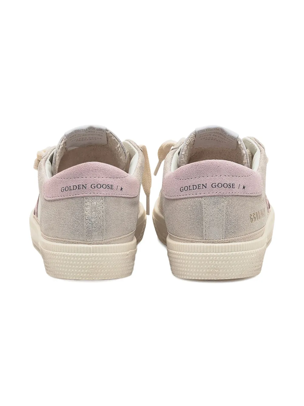 Golden Goose Kids May star-detail leather sneakers White