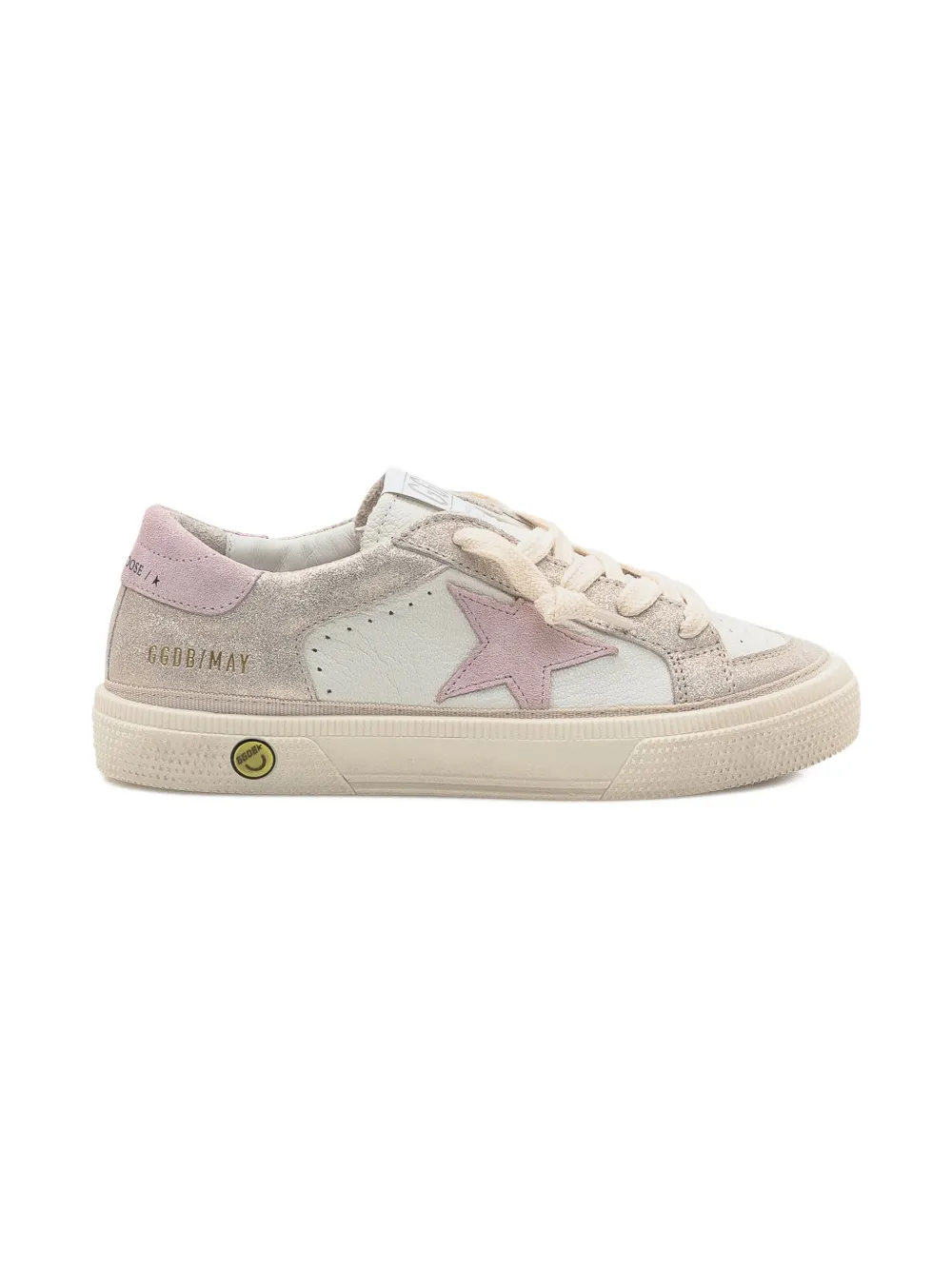 Golden Goose Kids May star-detail leather sneakers | White | Image 1