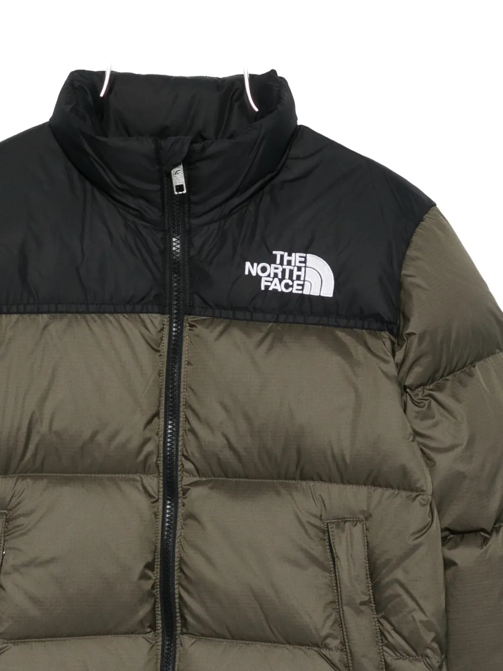 The North Face Zip-up Puffer Jacket In Green