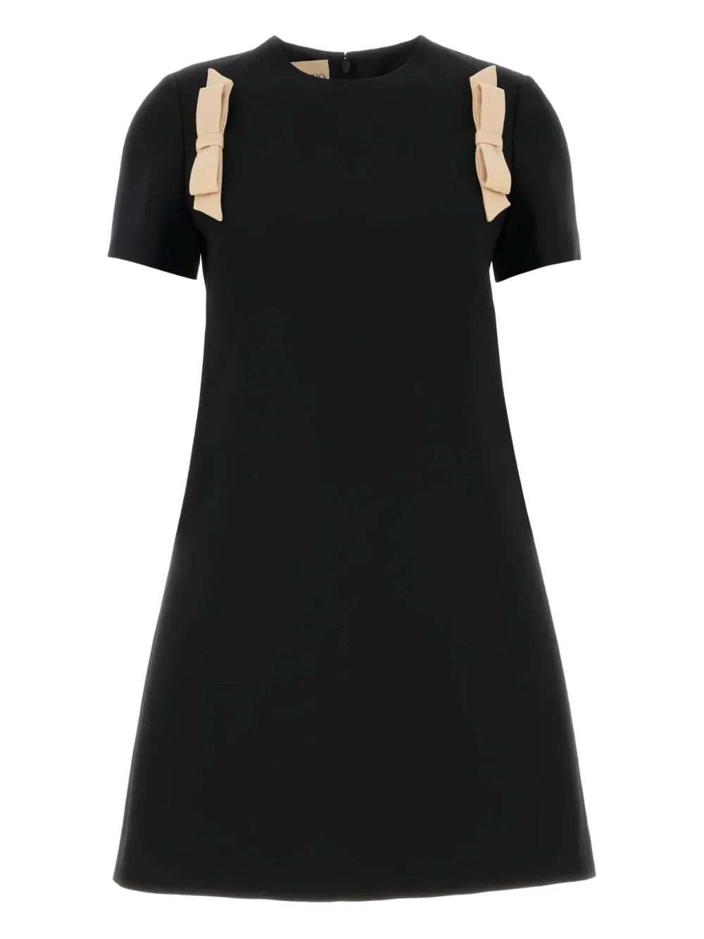Valentino Garavani bow crepe cou dress | Black | Image 1
