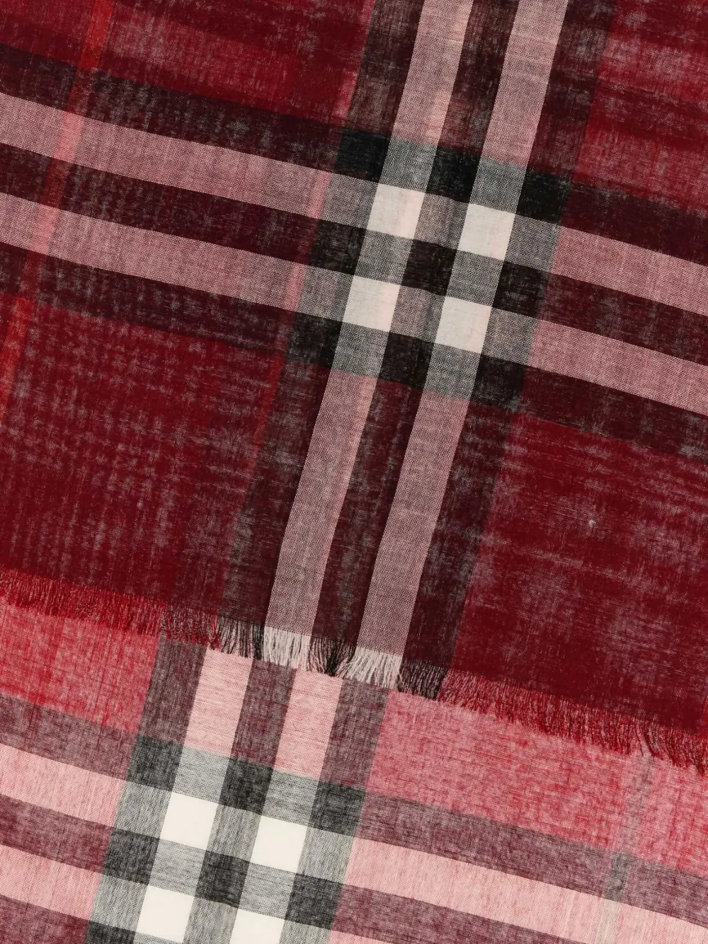 Burberry Geruite sjaal Rood