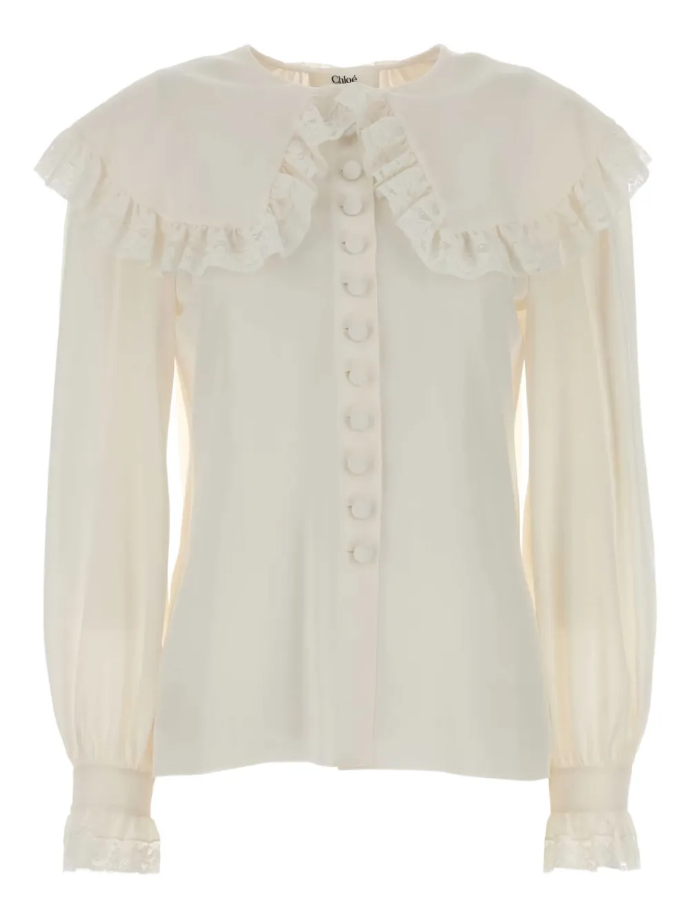 Chloé White Silk Shirt In Neutral