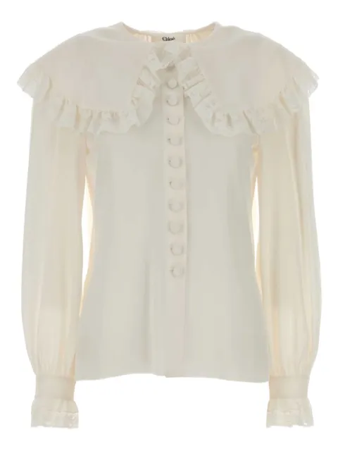 Chloé blusa con ribete de encaje