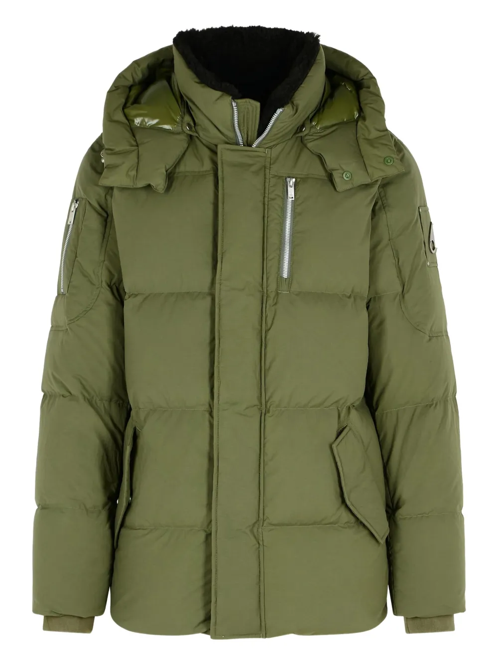 Moose Knuckles Everest Fleece-lined Down Coat In Green