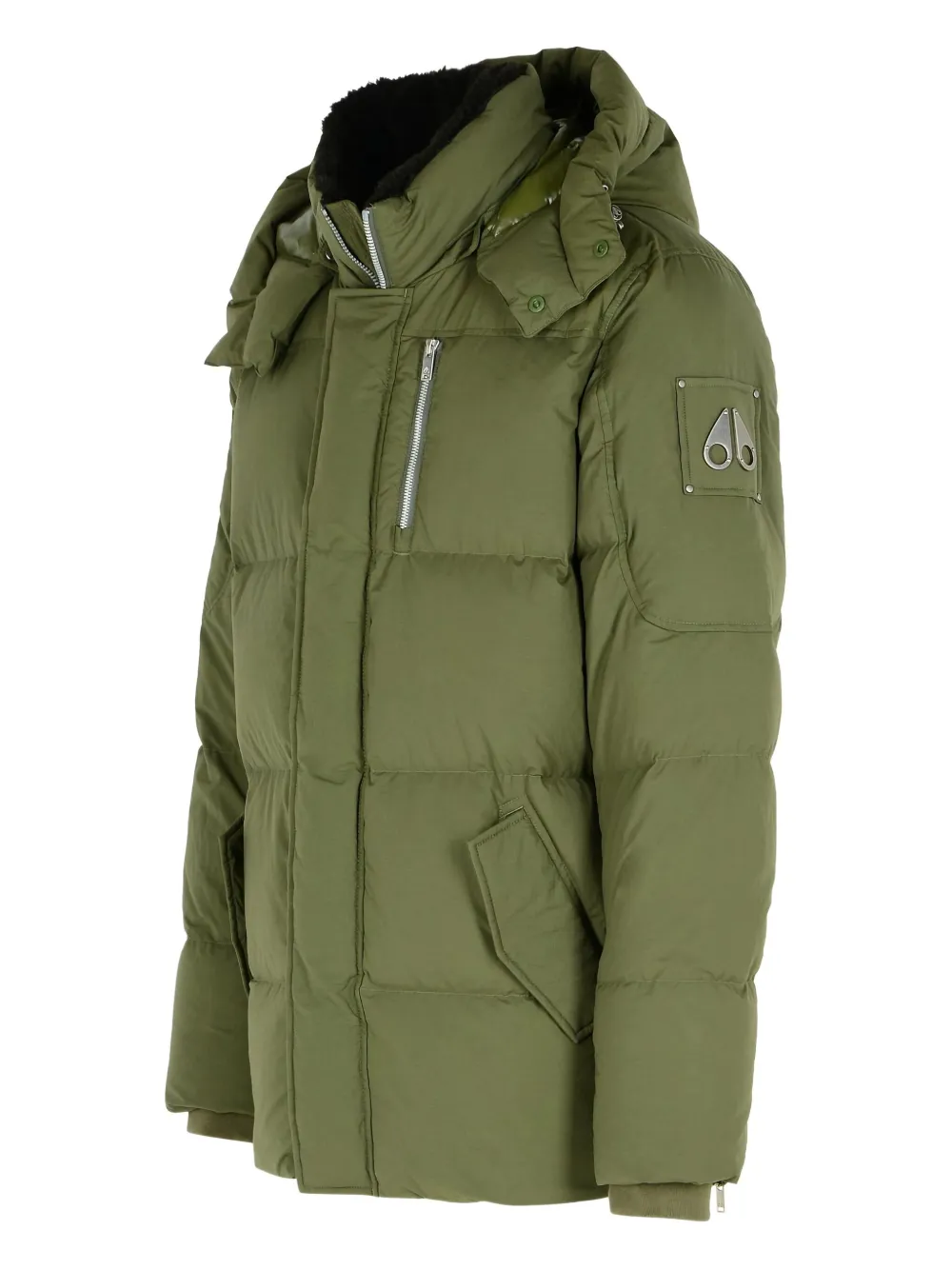 Moose Knuckles Everest Fleece-lined Down Coat In Green