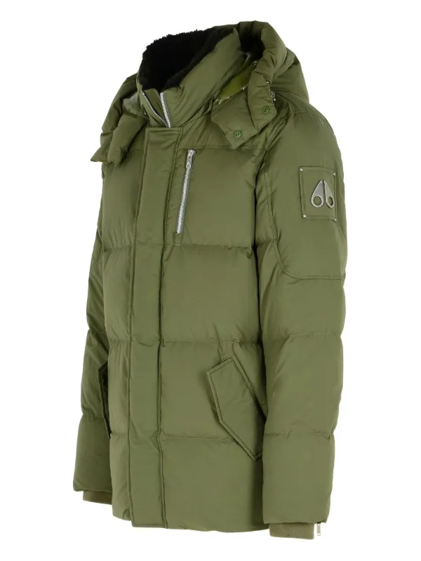 Moose Knuckles ダウンジャケット オリーブ色 Moose Knuckles Everest fleece-lined Down Coat | Green | FARFETCH JO
