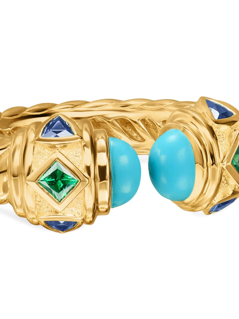 David Yurman 18k Yellow Gold Renaissance® Multi-stone Ring In Multi