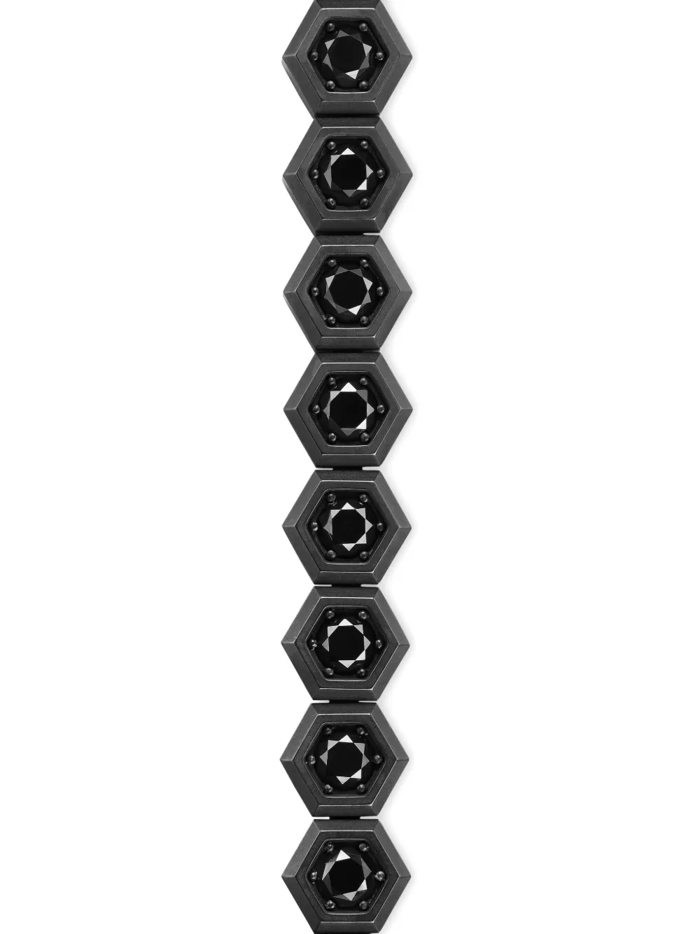  David Yurman Hex Pavé Black Diamond Tennis Bracelet 