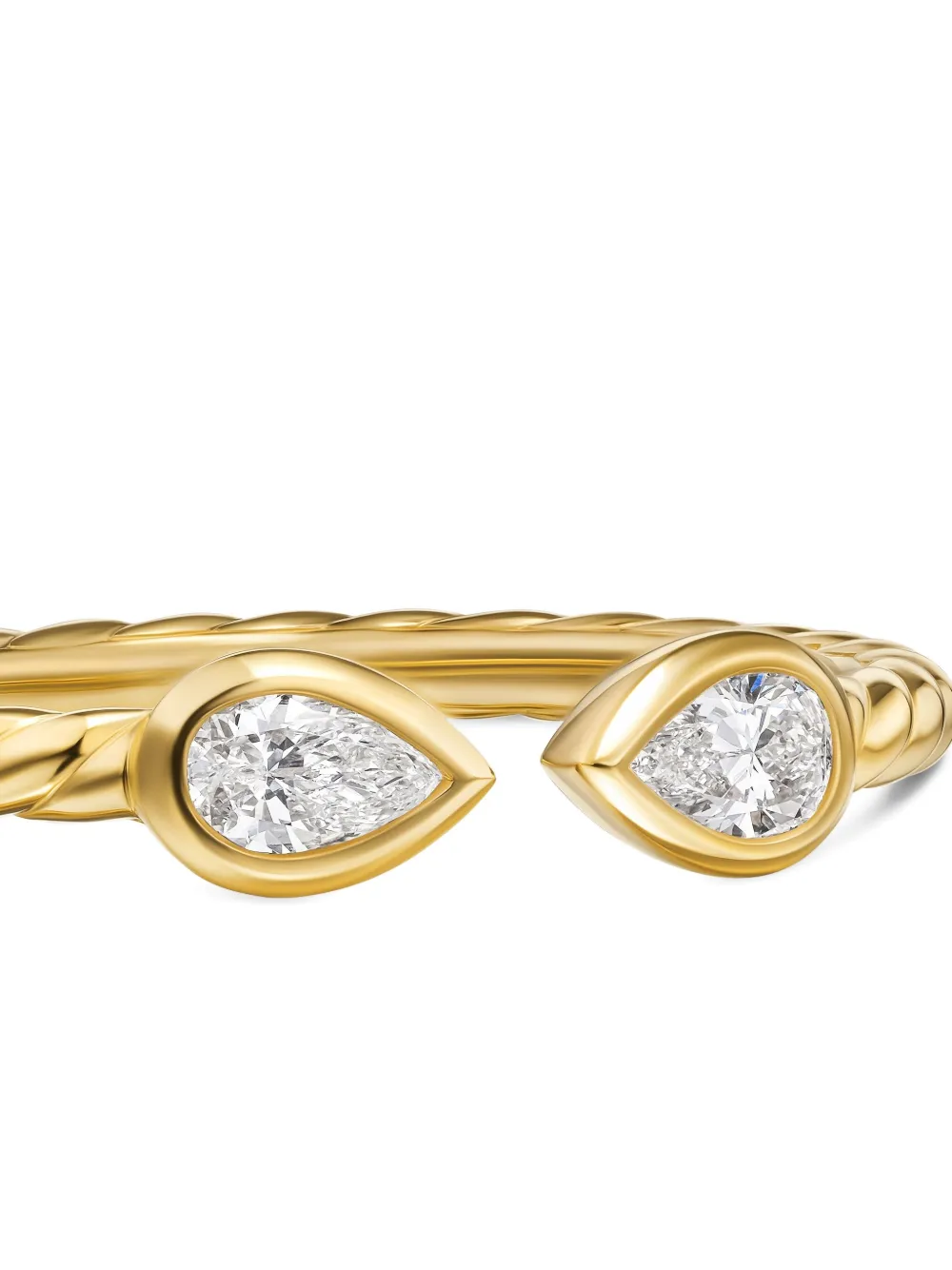 David Yurman 18k Yellow Gold Petite Modern Renaissance Diamond Ring In Gold