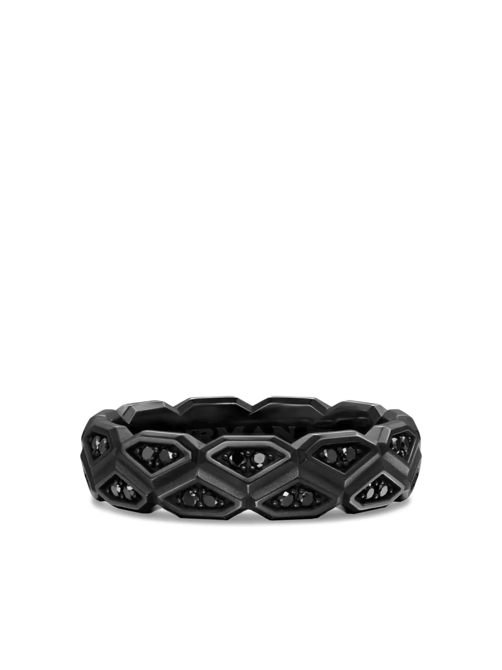 David Yurman Hex Black Diamond Ring In Black