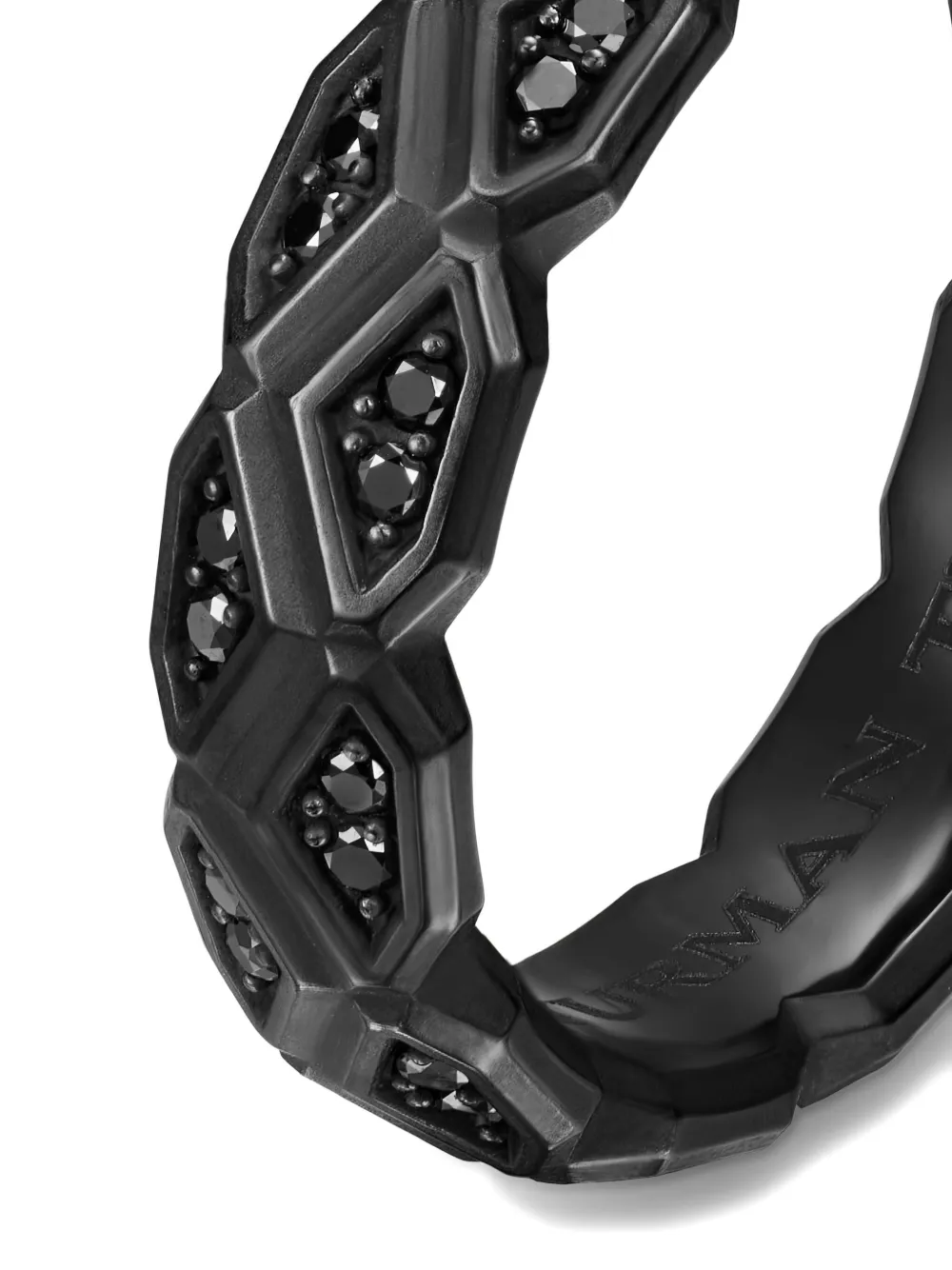 David Yurman Hex Black Diamond Ring In Black