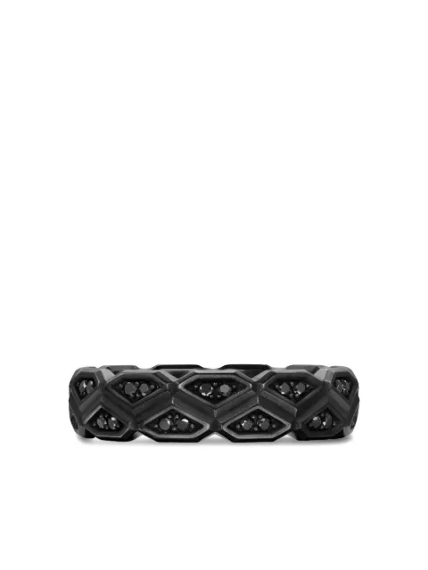 David Yurman anillo Hex con diamantes negros