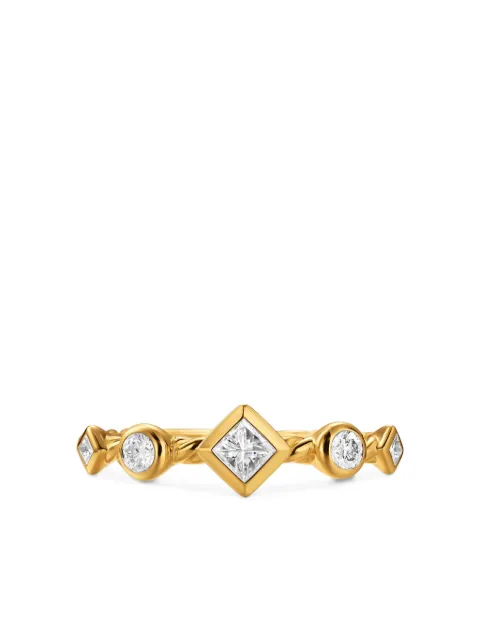 David Yurman 18K yellow gold Petite Modern Renaissance diamond ring